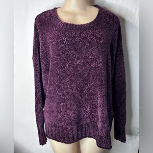 NWT Seven7 Women's Rich Purple Blackberry Wine CrewNeck Ultra Plush Sweater XL